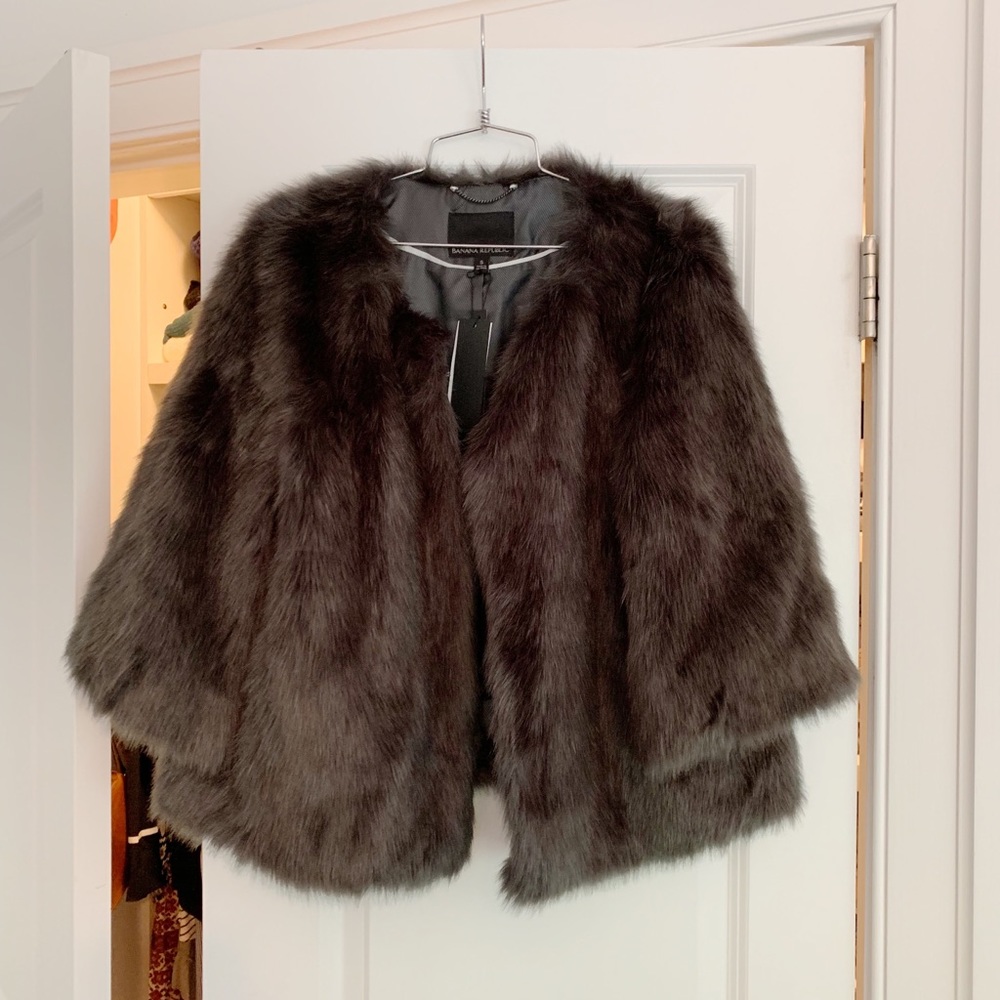 Banana Republic Faux Fur Coat